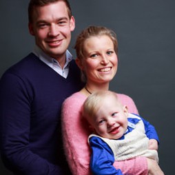 Lille Københavner familie på tre fotograferet